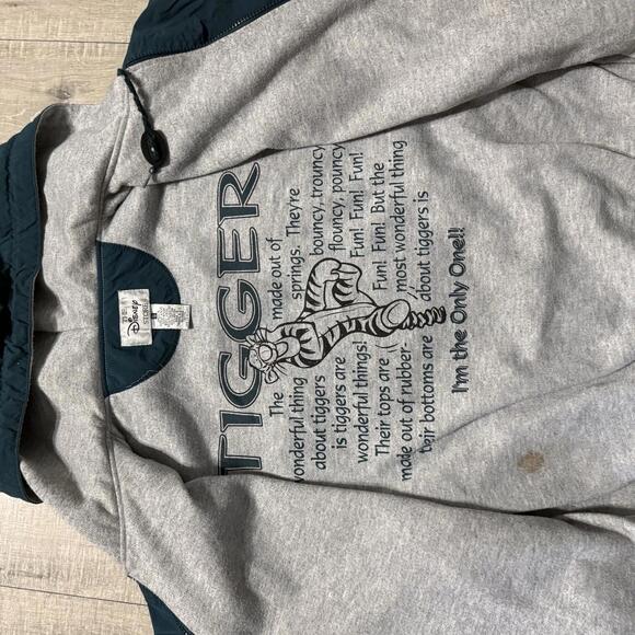 Vintage Disney TIGGER Zip Hooded Lined Jacket Size Men Small - Picture 7 of 12